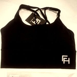 First Health Apparel sports bra top, Black, US 4, NEW with Tag Athletic Tank Top